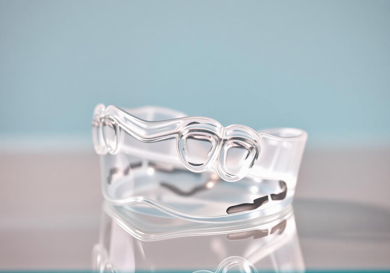 Clear dental splint printed in SLA